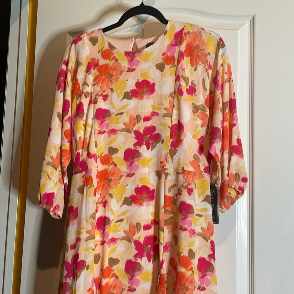 🌸 Jessica Howard, petite size 8 dress ply with lining & belt P2P 22 🌸